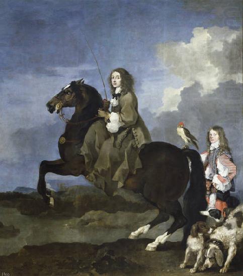 Bourdon, Sebastien Queen Christina of Sweden on Horseback china oil painting image